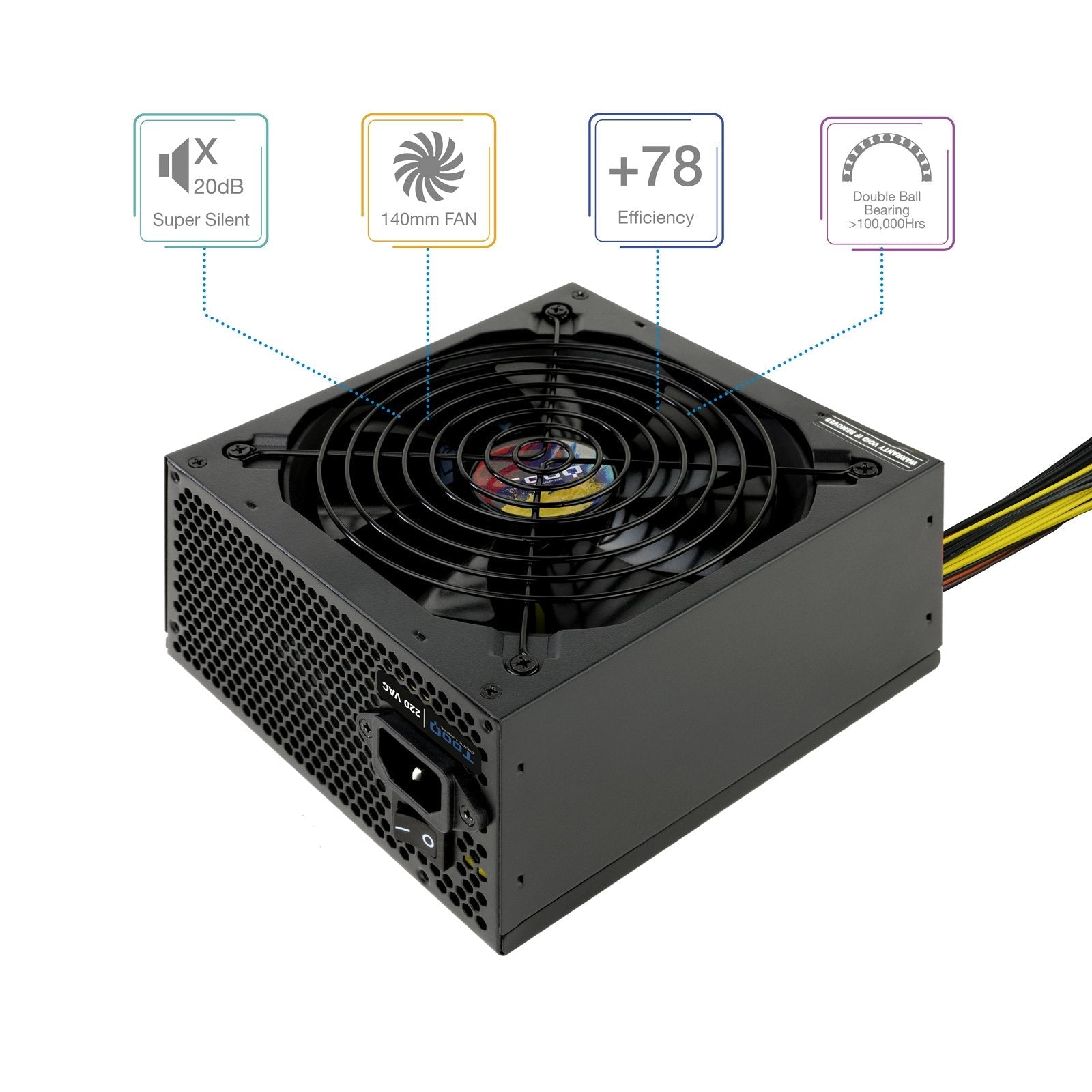 Tooq Fuente De Alimentación Atx 2.3 700w Con Pfc Activo