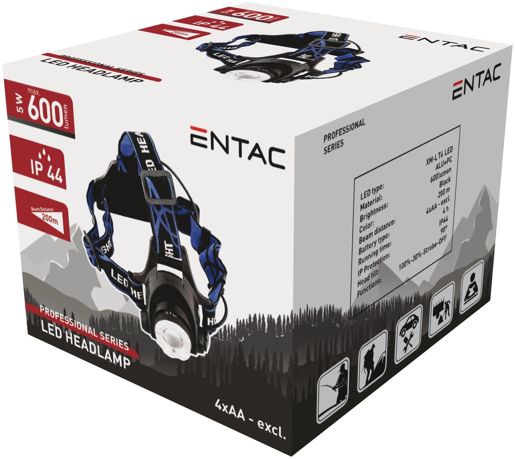 Entac Mrinlampe Zoom 5w Alu