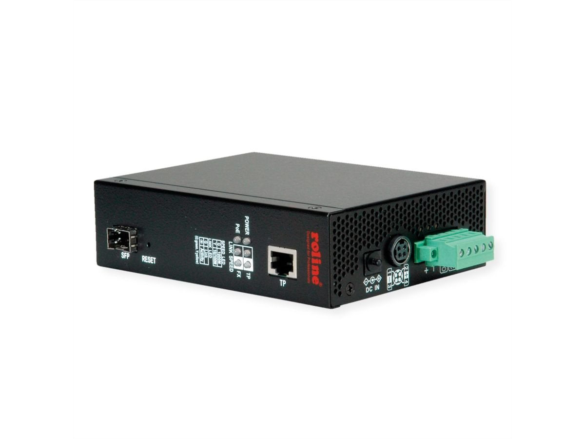 Industrial Convertidor Gigabit Ethernet - Dual Speed 100 1000 Fiber Con Poe Función