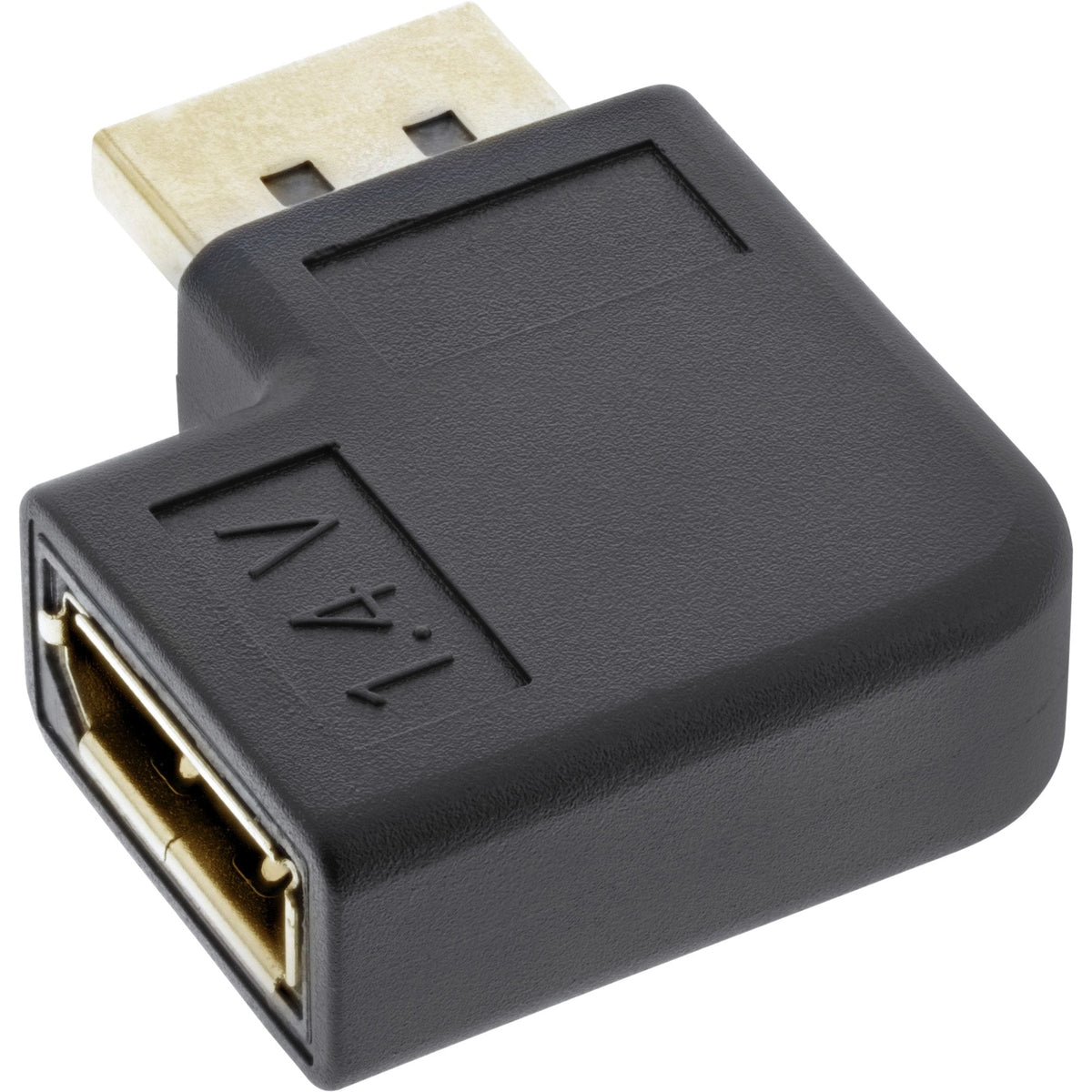 Adaptador Inline Displayport, Displayport Macho/Hembra En Ángulo Izquierdo