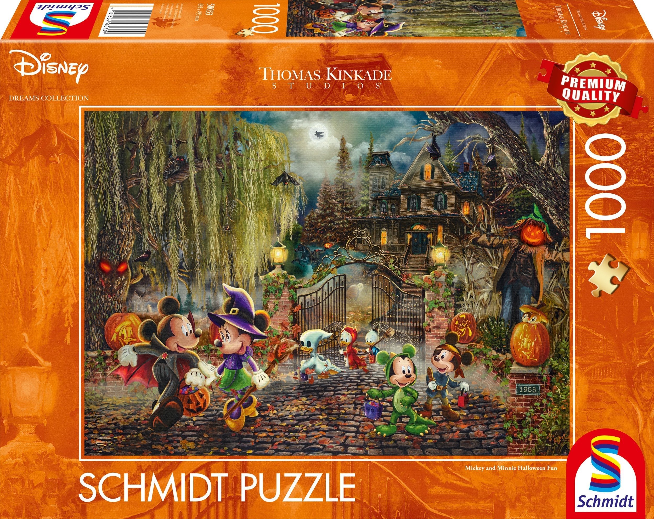 Juegos Schmidt Thomas Kinkade Studios: Disney Dreams Collection - Mickey & Minnie Halloween Fun, Puzzle 1000 Parts 58033