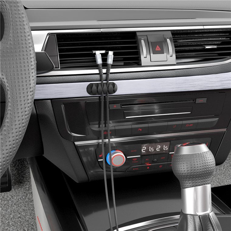 Goobay 70683 Organizador De Cables Clip Para Cable Escritorio/Pared Negro 5 Pieza(S)