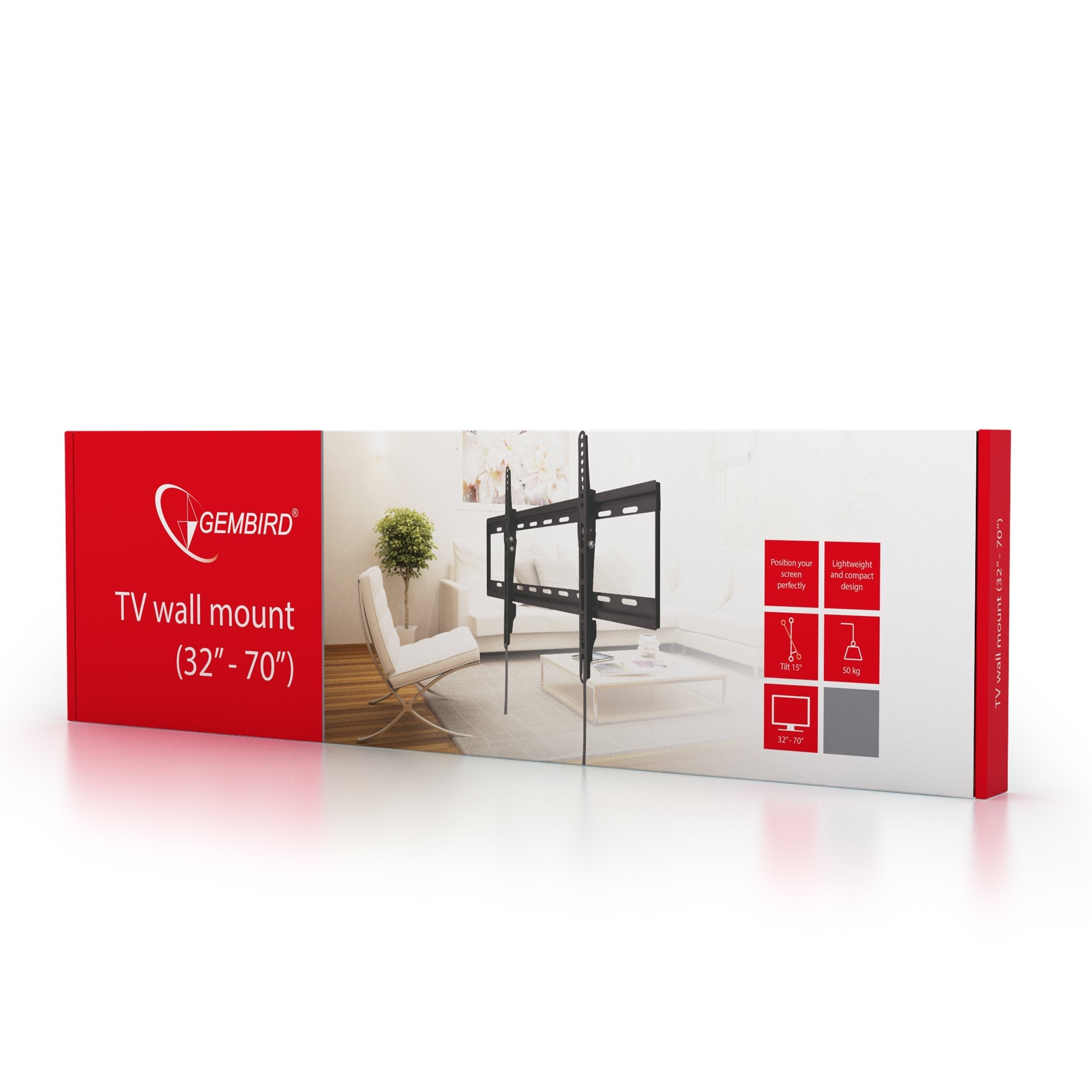 EAN 8716309094092 - Gembird WM-70T-01 soporte para TV 177,8 cm (70") Negro imagen 3