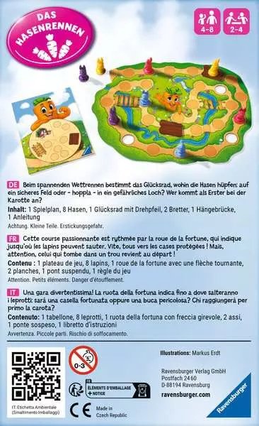 Ravensburger Lotti Karotti - The Rabbit Race, Juego De Mesa 20962