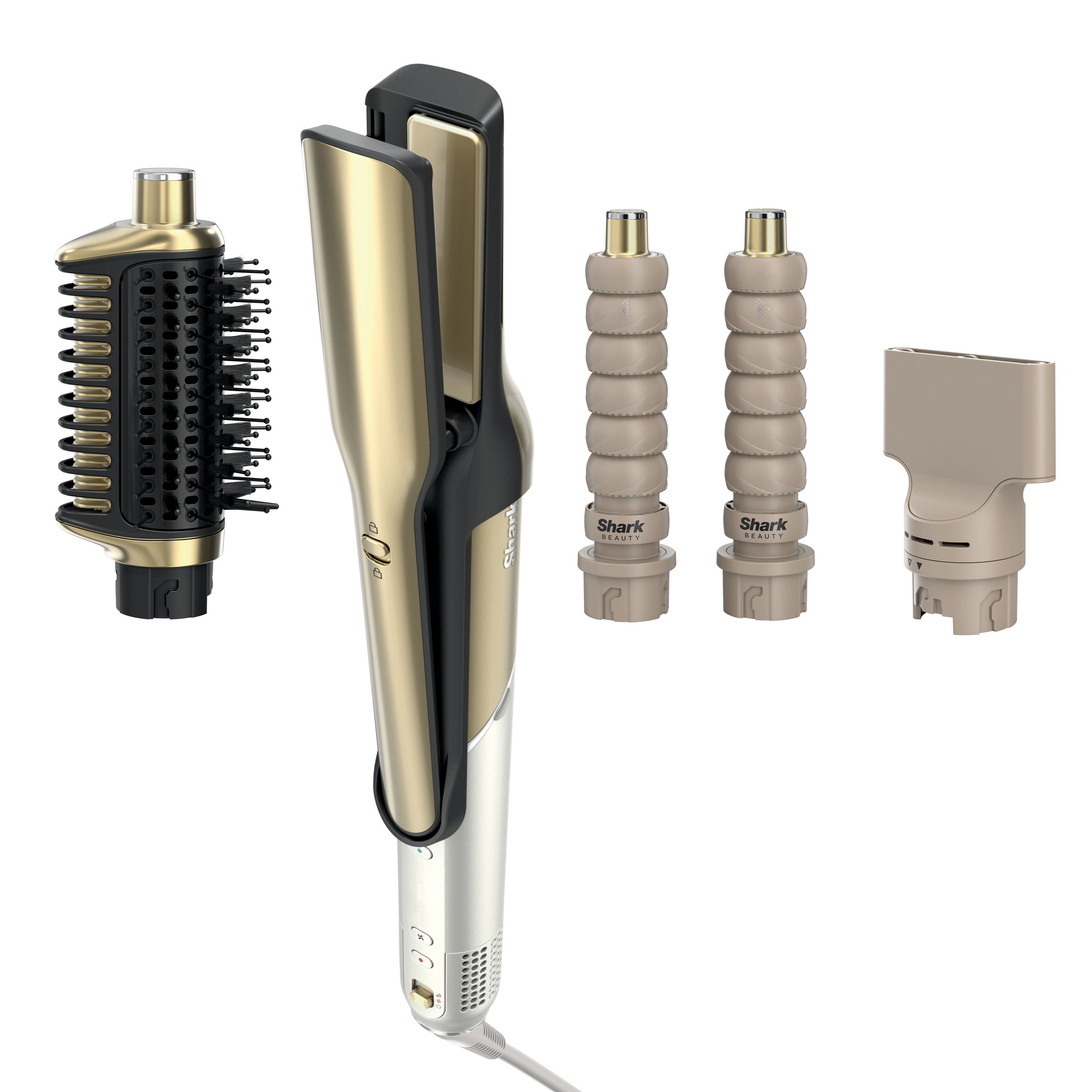 EAN 0622356360289 - Shark Glam Straight & Waves multistyler Herramienta de peinado con múltiples accesorios Airflow Oro 1400 imagen 1