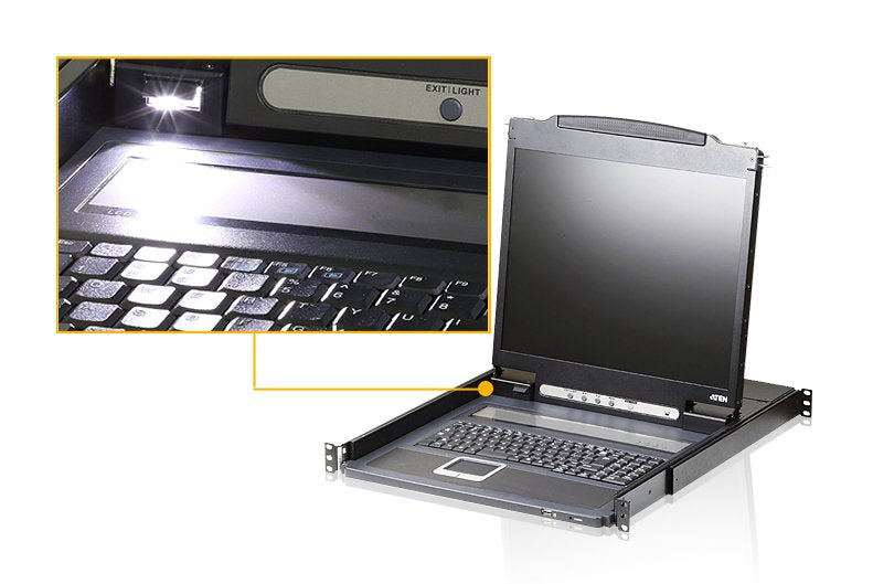 EAN 4710469345760 - ATEN CL3000N consola de rack 48,3 cm (19") 1280 x 1024 Pixeles Aluminio Negro 1U imagen 3