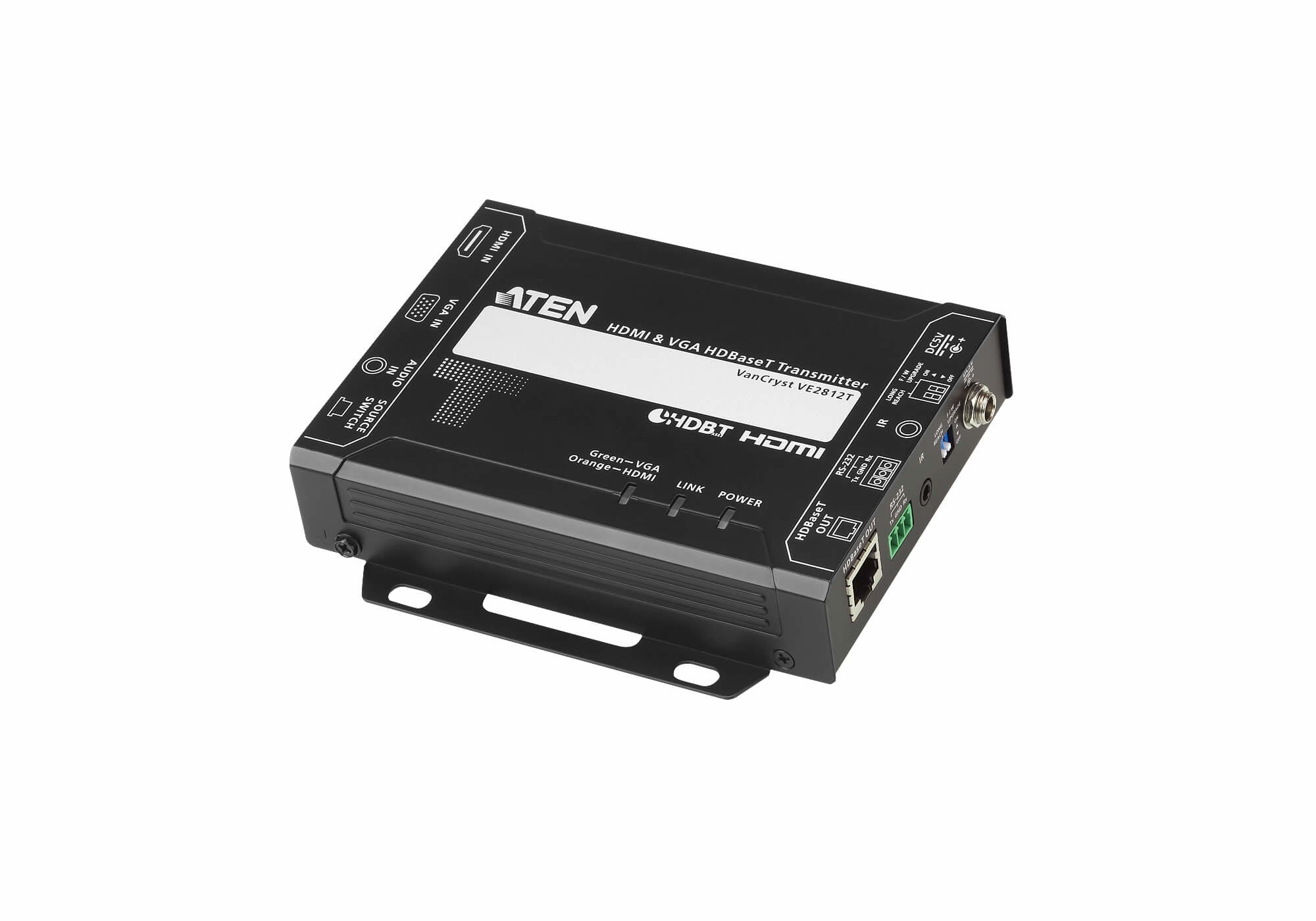Aten Ve2812t Extensor Audio/Video Transmisor De Señales Av Negro Aten Ve2812t, 4096 X 2160 Pixeles, Transmisor De Señales Av, 100 M, Alámbrico, 3d, Hdcp