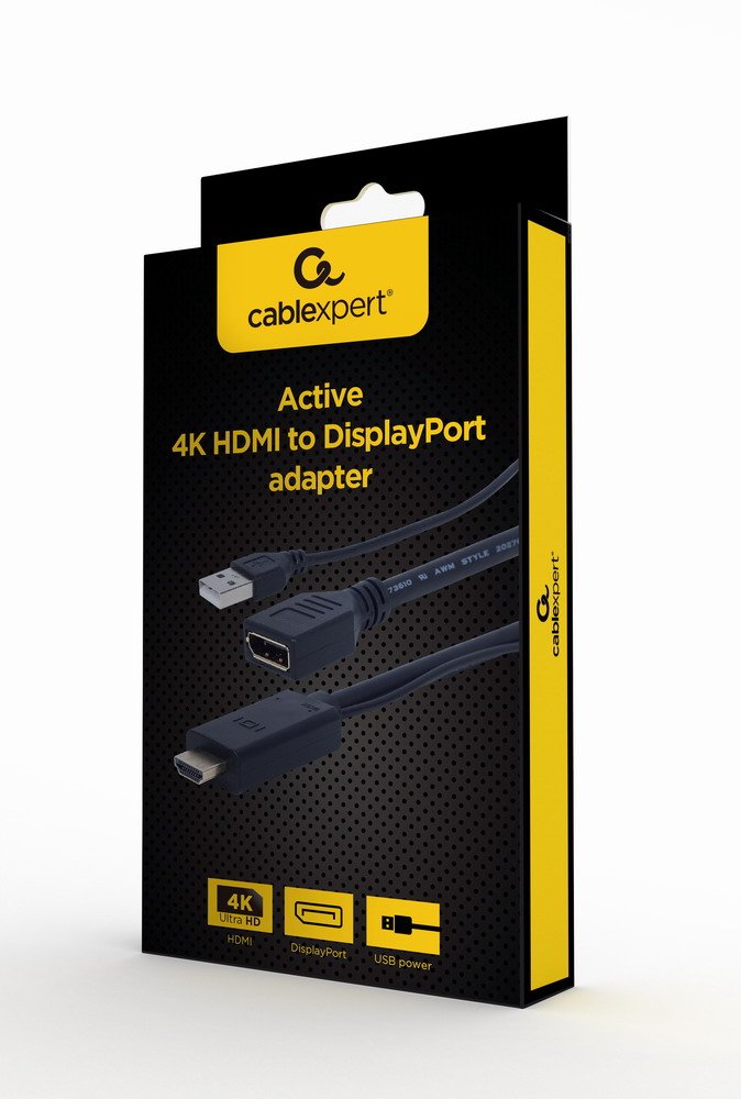 EAN 8716309121484 - Gembird A-HDMIM-DPF-01 adaptador de cable de vídeo 0,1 m HDMI tipo A (Estándar) DisplayPort + USB Type-A imagen 4