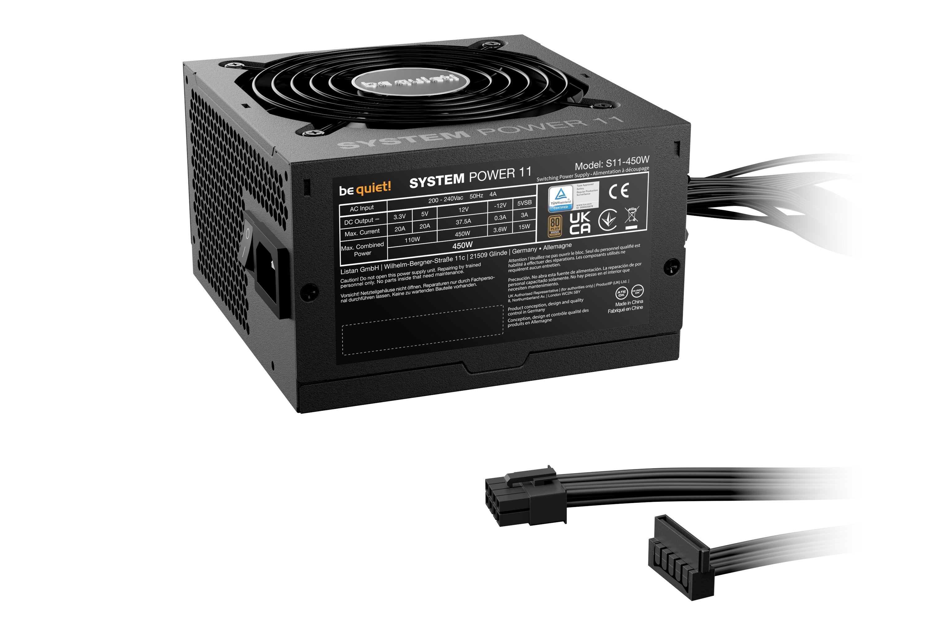 EAN 4260052191859 - be quiet! System Power 11 450W unidad de fuente de alimentación 20+4 pin ATX ATX Negro imagen 2
