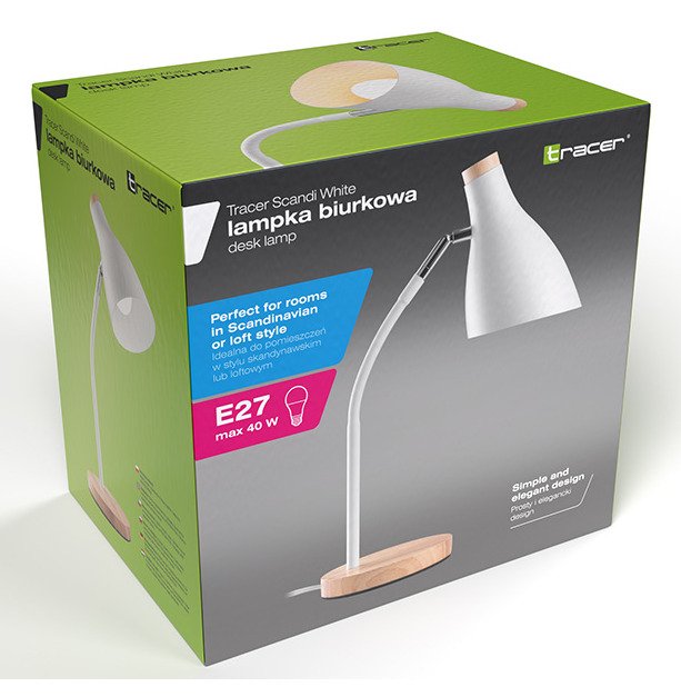 EAN 5907512871102 - Tracer TRAOSW47235 lámpara de mesa E27 40 W LED Madera, Blanco imagen 7