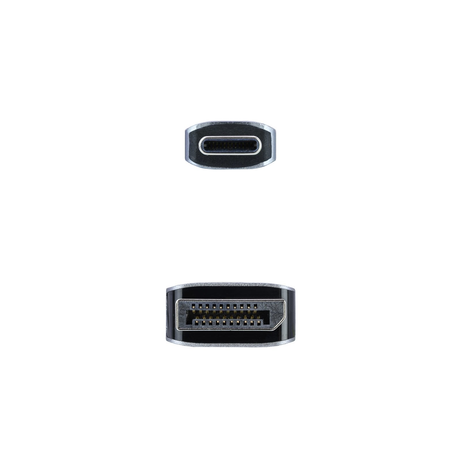 Nanocable Cable Conversor Usb-C Macho A Displayport Macho 1.80m - Negro/Plata