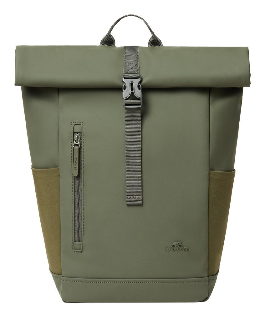 EAN 4260709015637 - Rivacase Eden mochila Mochila de viaje Oliva cuero PU, Poliéster, Tereftalato de polietileno reciclado (r imagen 3