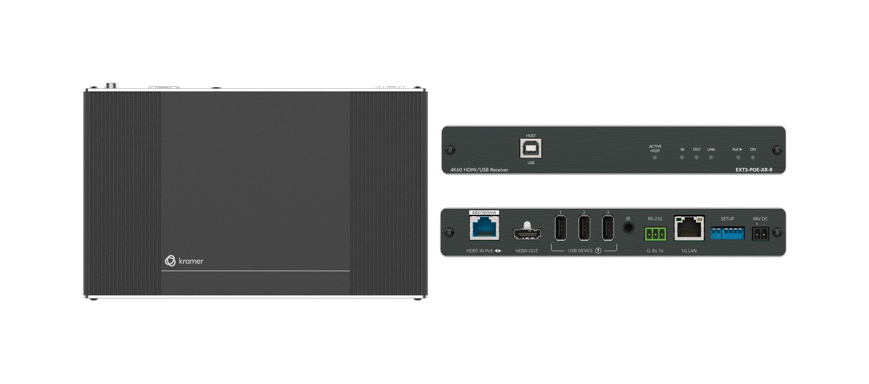 EAN 7291063098919 - Kramer Electronics EXT3-POE-XR-R Receptor AV Negro imagen 1
