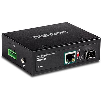 Convertidor De Medios De Trendnet Industrial Sfp A Gbit Poe + Ti-Pf11sfp