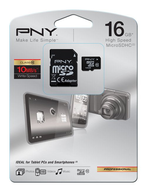 Mem Micro Sdhc 16gb Hp Cl10 U1 Negro+Adaptador Sd Cl10 / R: 20mb/S W:15mb/S Sdu16gbh10hp-Ef