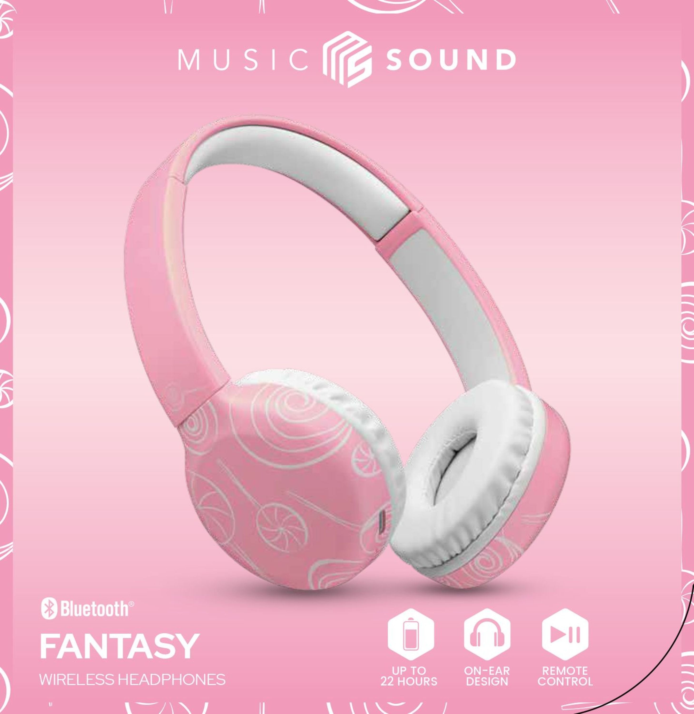Auriculares Music Sound 8018080486685 Inalámbrico Bluetooth Rosa