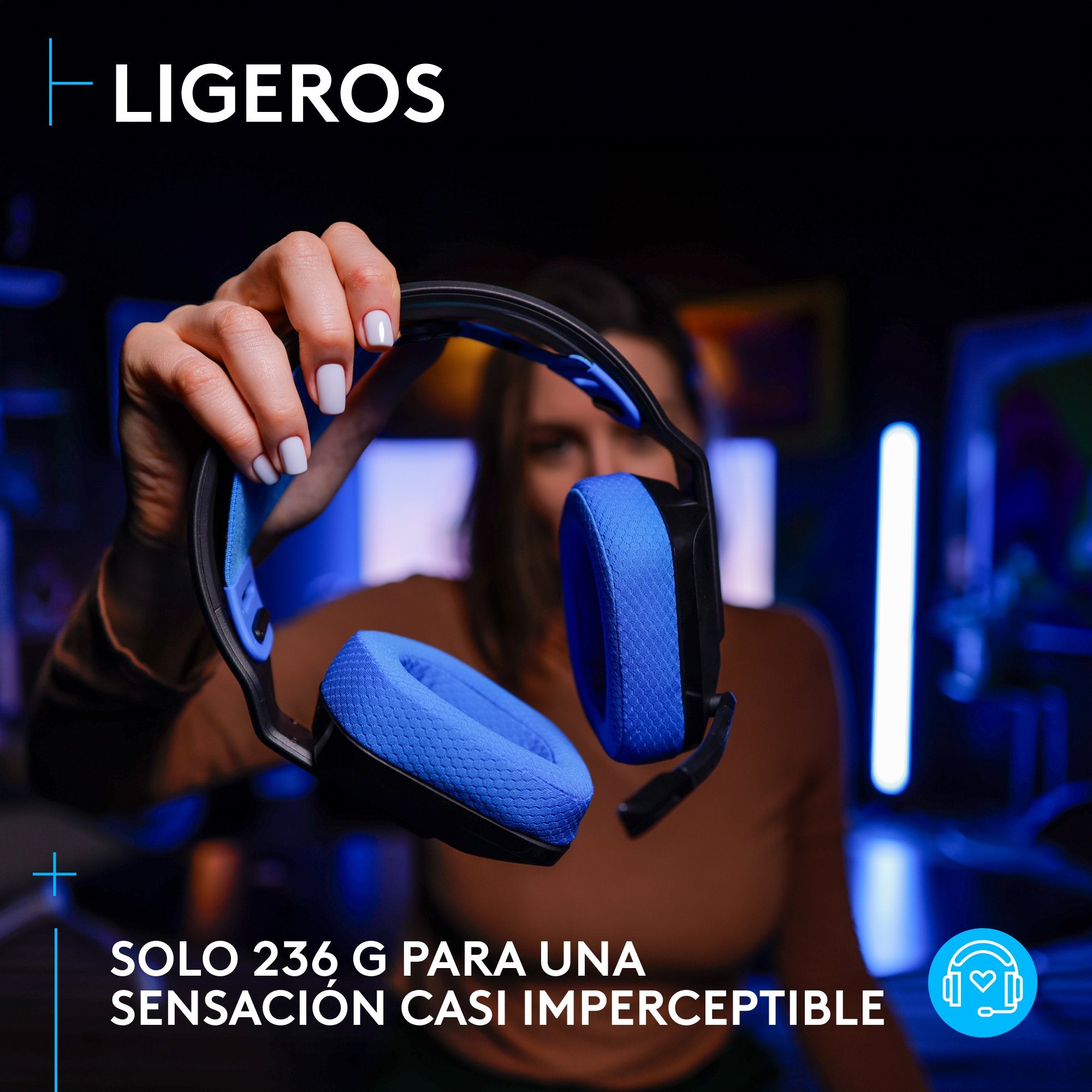 EAN 5099206125513 - Logitech G G535 Inalámbrico Diadema Juego Negro, Azul imagen 4