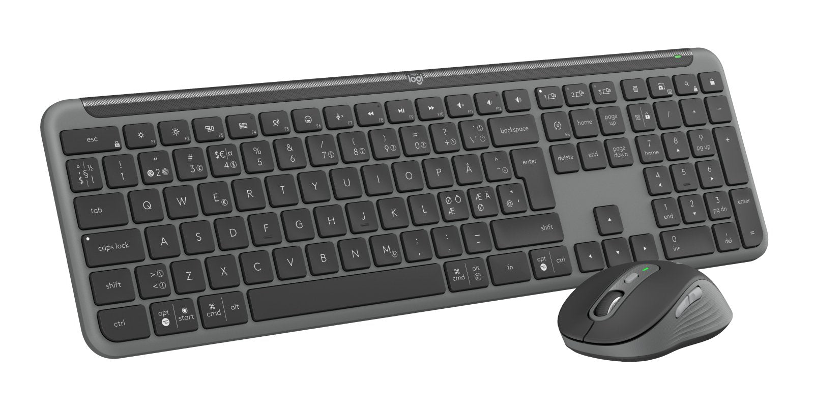 Logitech Signature Slim Combo Mk950 For Business Keyboard And Mouse Set Wireless Azultooth 5.1 Le Qwerty Graphite (Pan)