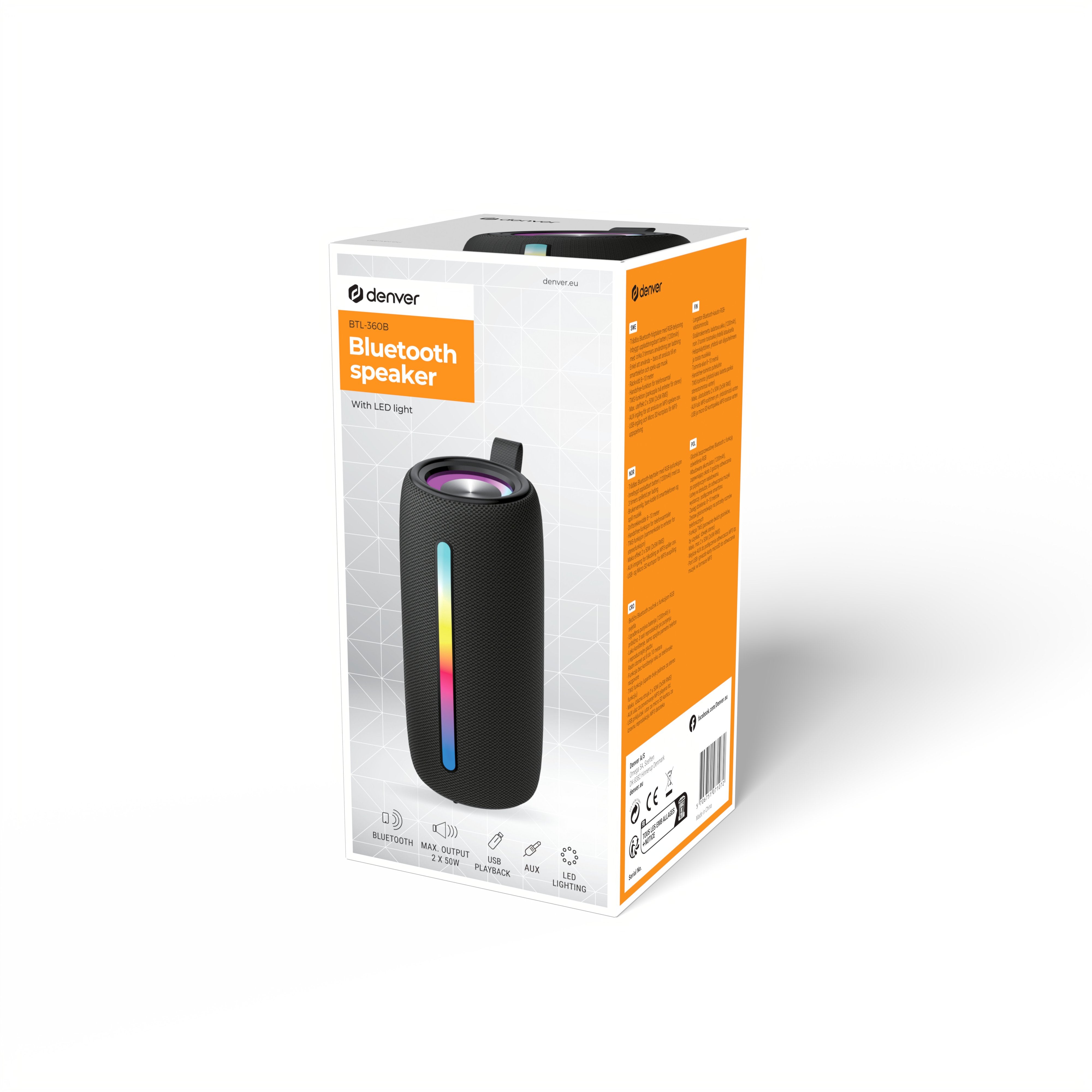 EAN 5706751071072 - Denver BTL-360B Altavoz monofónico portátil Negro 10 W imagen 4