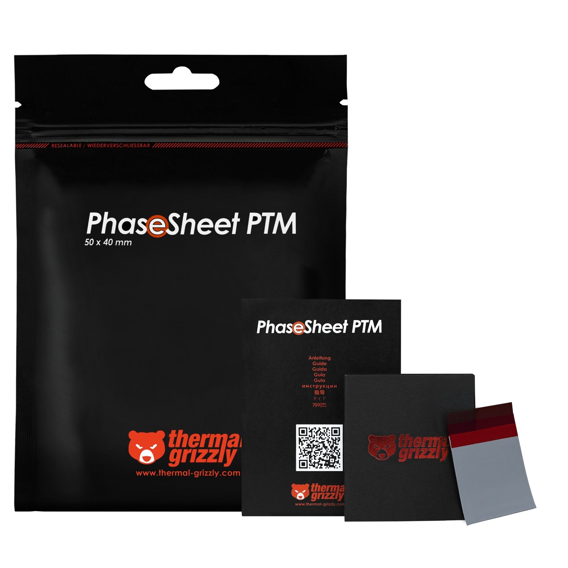 EAN 4260711991059 - Thermal Grizzly PhaseSheet PTM compuesto disipador de calor Parche térmico 2 g imagen 4