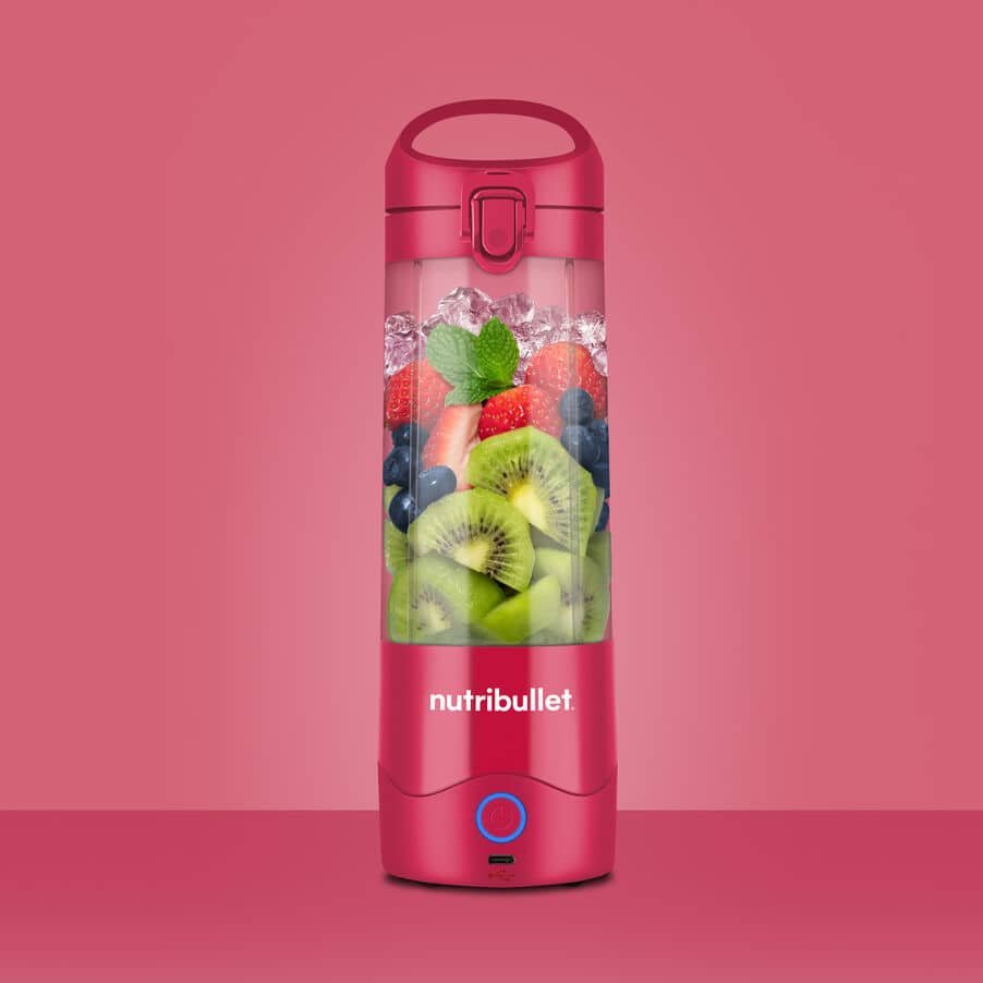 Licuadora Portátil Nutribullet Nbp003ma (Magenta, Funciona Con Pilas, 0,475 Litros) 0c22300095