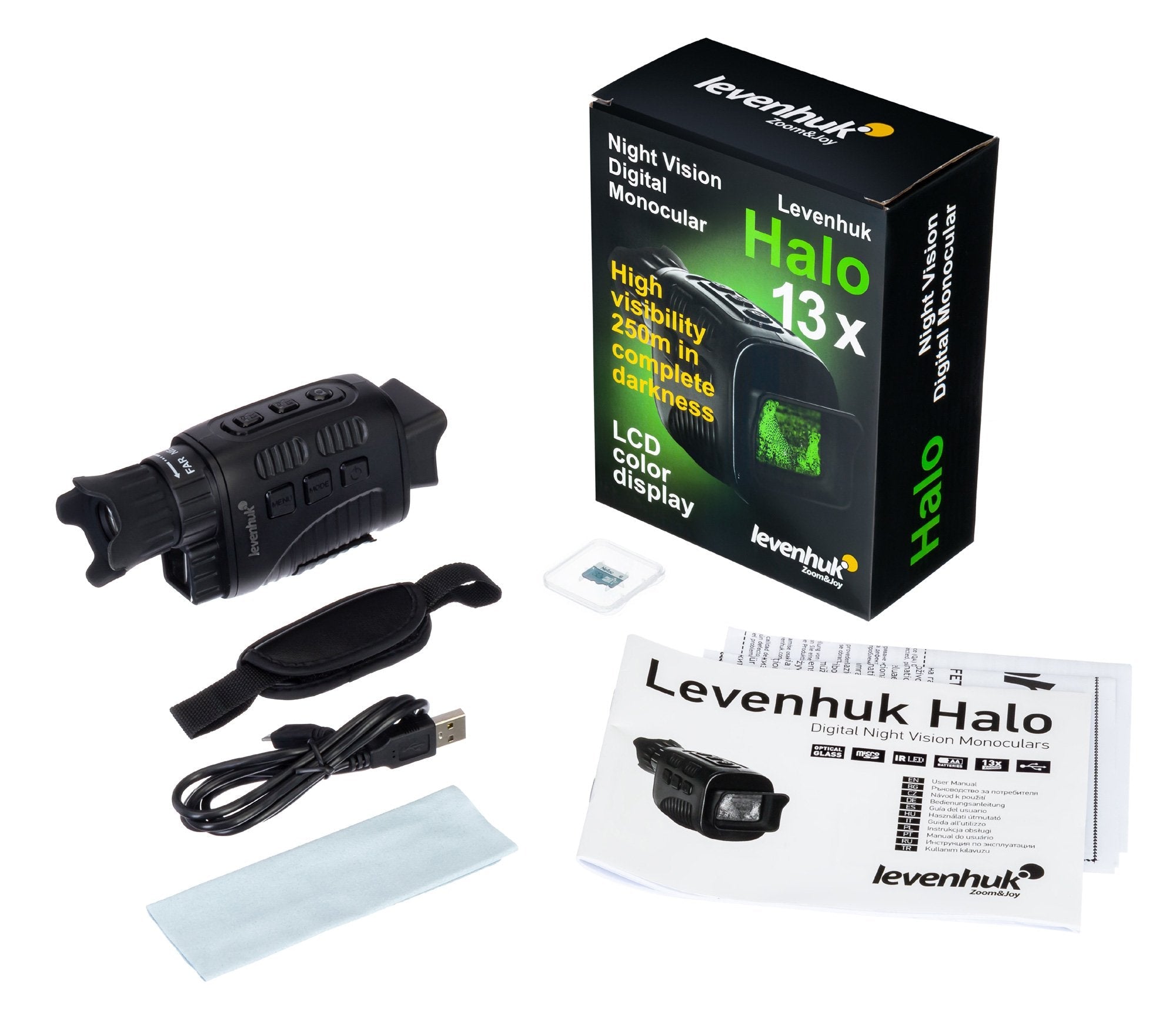 Monocular De Visión Nocturna Digital Levenhuk Halo 13x