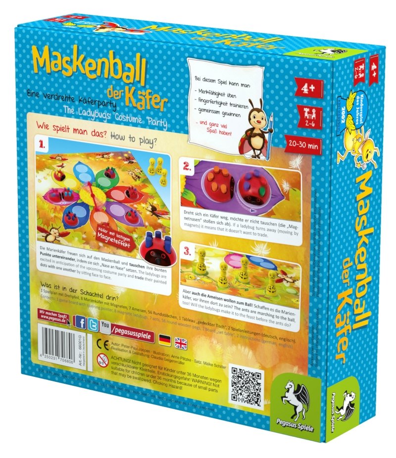 Pegaso Bola Enmascarada De Los Escarabajos, Juego De Mesa Infantil Del Año 2002 66001g