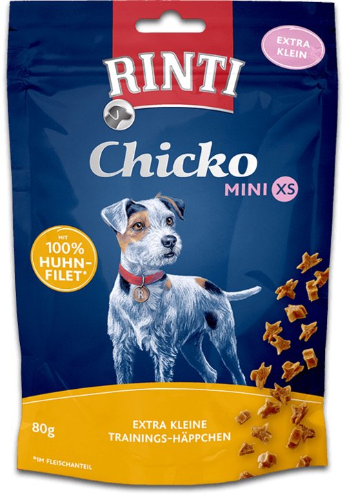 EAN 4000158914408 - RINTI Chicko Mini Perro Snacks Pollo 80 g imagen 1