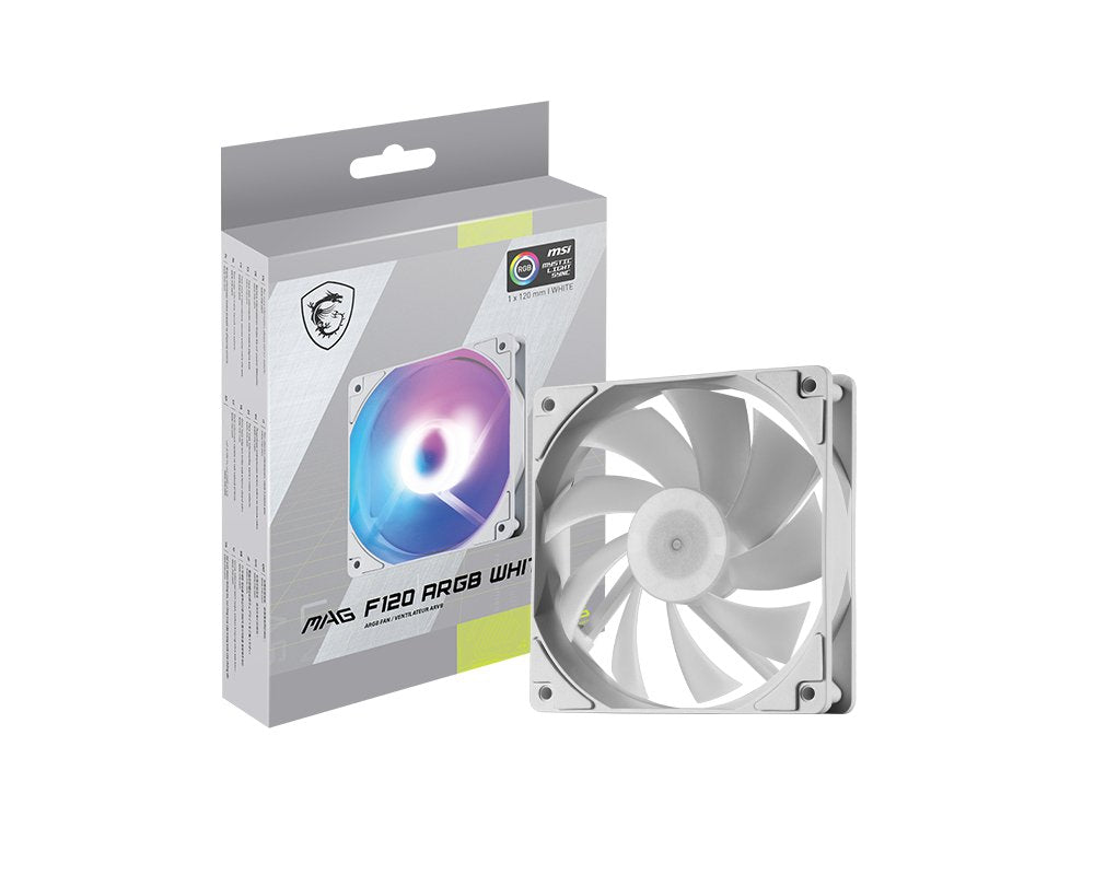 EAN 4711377250603 - MSI MAG F120 ARGB WHITE x1 Carcasa del ordenador Ventilador 12 cm Blanco 1 pieza(s) imagen 2