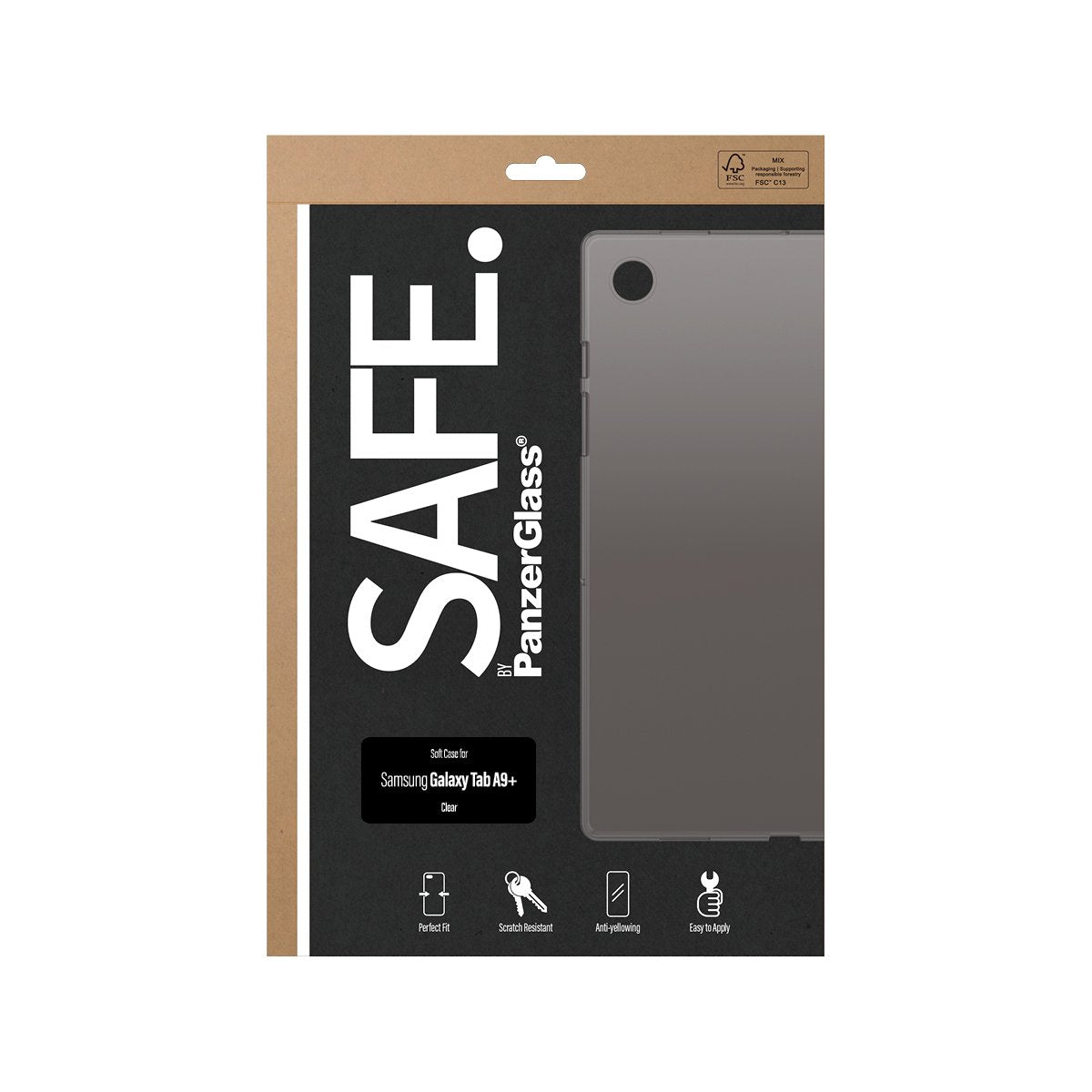 EAN 5715685015090 - PanzerGlass SAFE. by ® TPU Case Transparent Samsung Galaxy Tab A9+ funda para teléfono móvil Transparente imagen 3