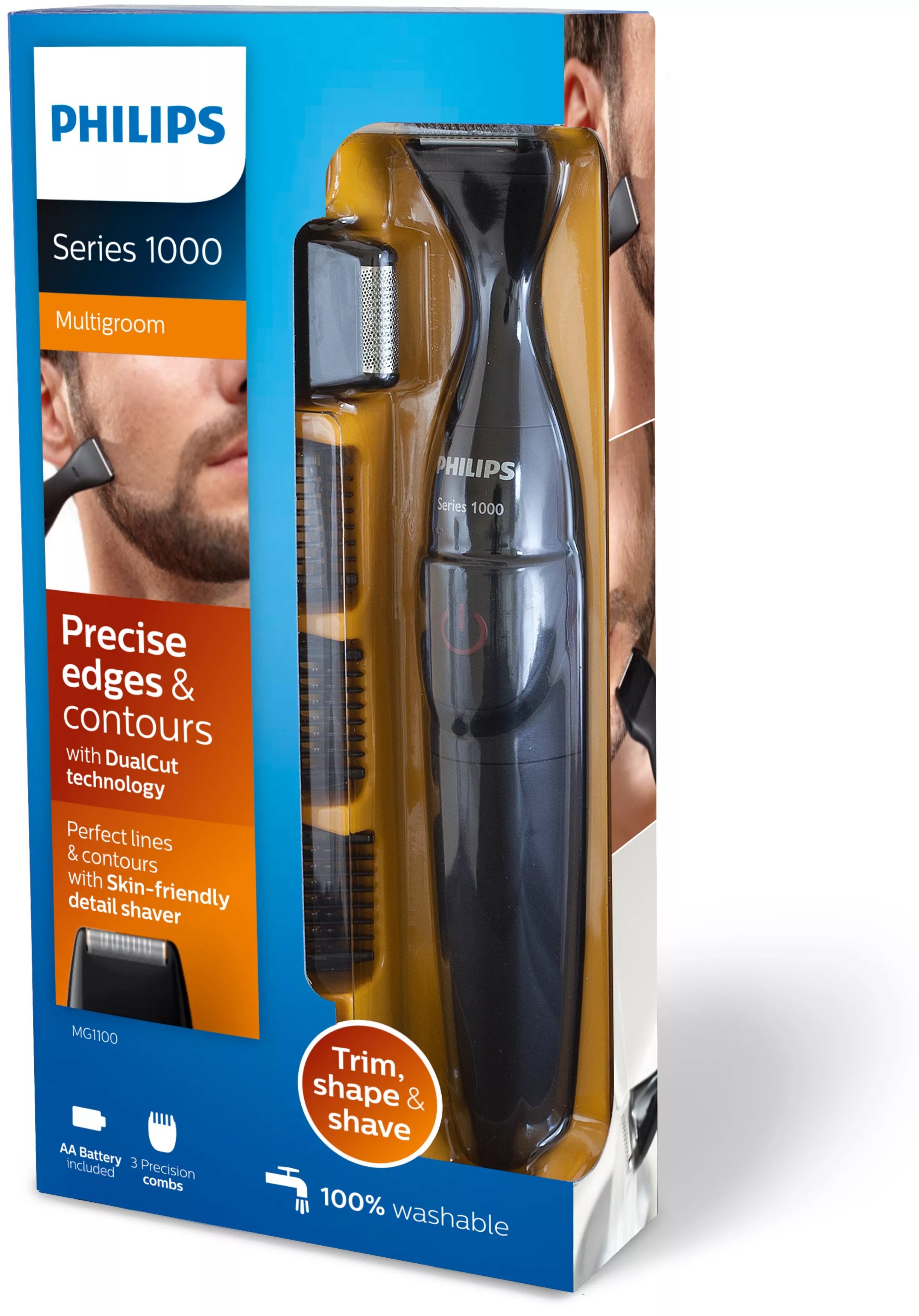 EAN 8710103701583 - Philips MULTIGROOM Series 1000 MG1100/16 depiladora para la barba 4 5 mm Negro, Rojo imagen 4