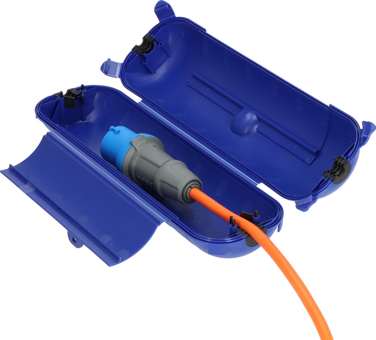 Brennenstuhl Safe-Box Cee 230v, Cápsula Protectora Ip44 Para Conexiones De Cable, Azul