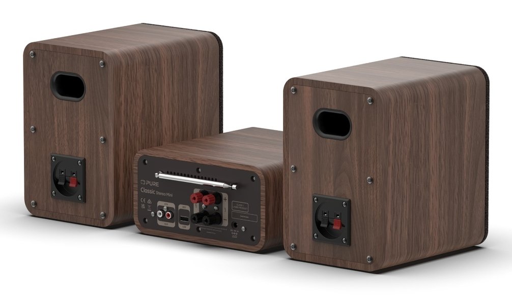 Pure Classic Stereo Mini Stereoanlage Dab+ Fm, Bluetooth, Cd, Usb Braun Walnuss