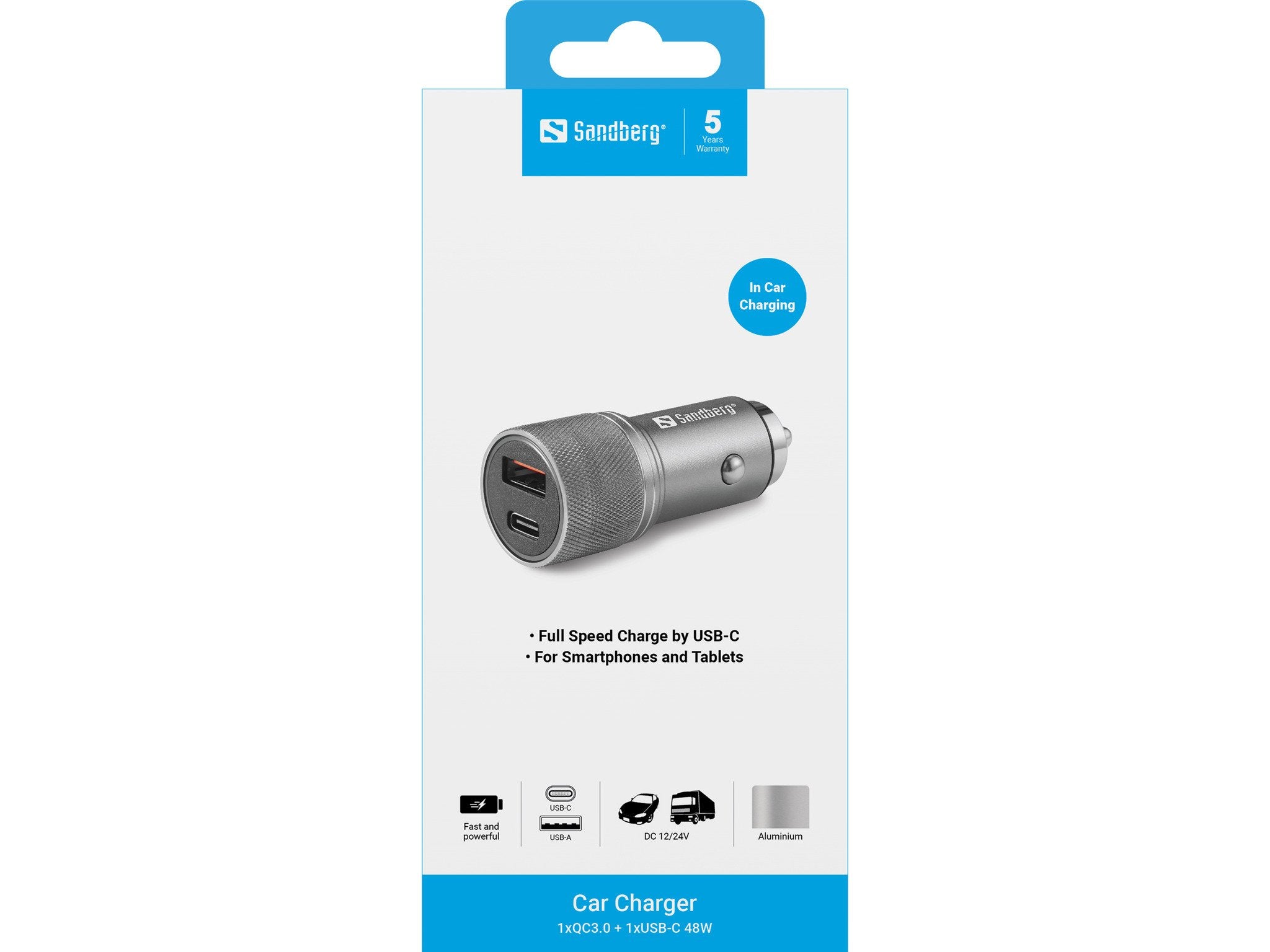 EAN 5705730441509 - Sandberg 441-50 cargador de dispositivo móvil Universal Metálico Encendedor de cigarrillos Carga rápida A imagen 2