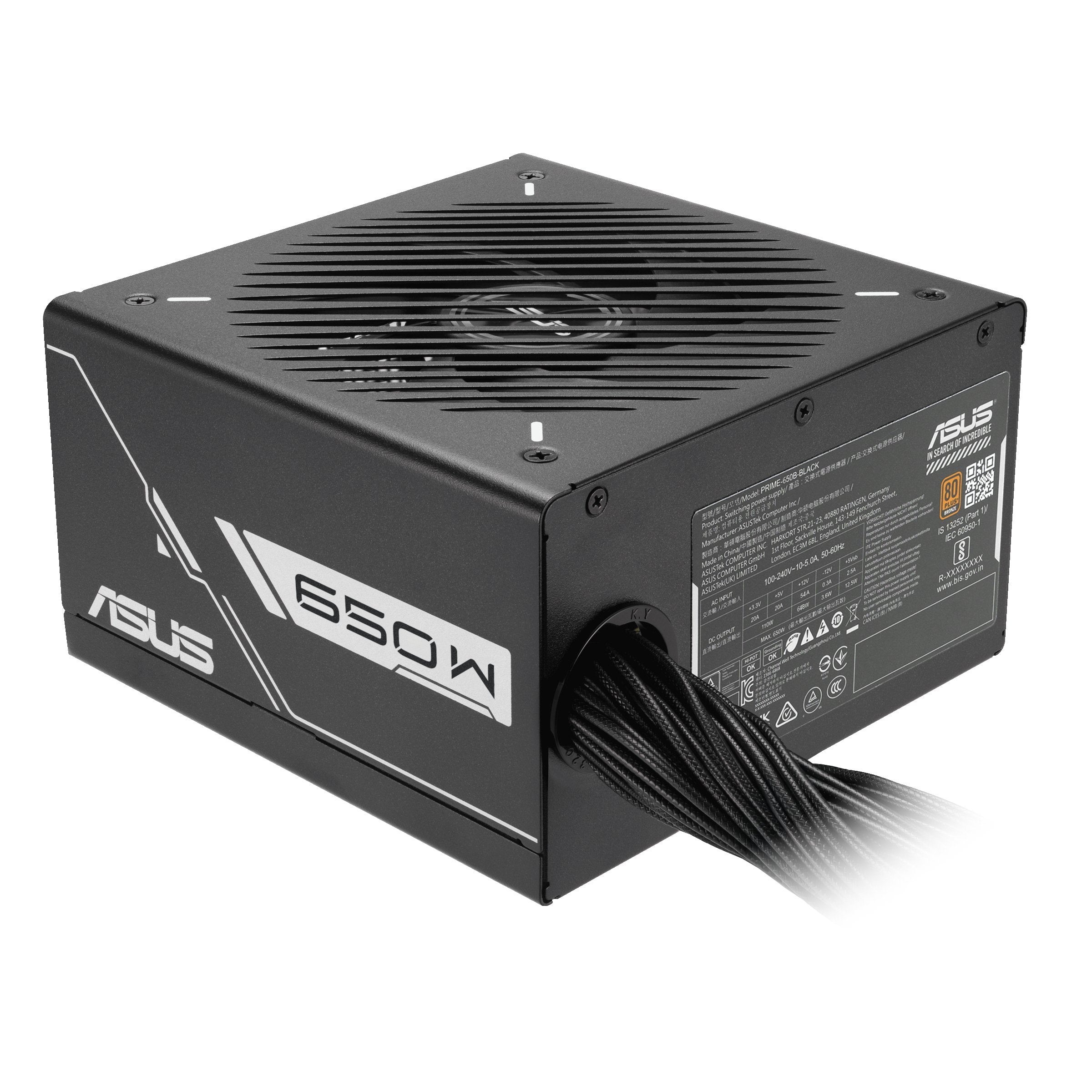 EAN 4711387635285 - ASUS Prime -650B-BLACK unidad de fuente de alimentación 650 W 20+4 pin ATX ATX Negro imagen 7