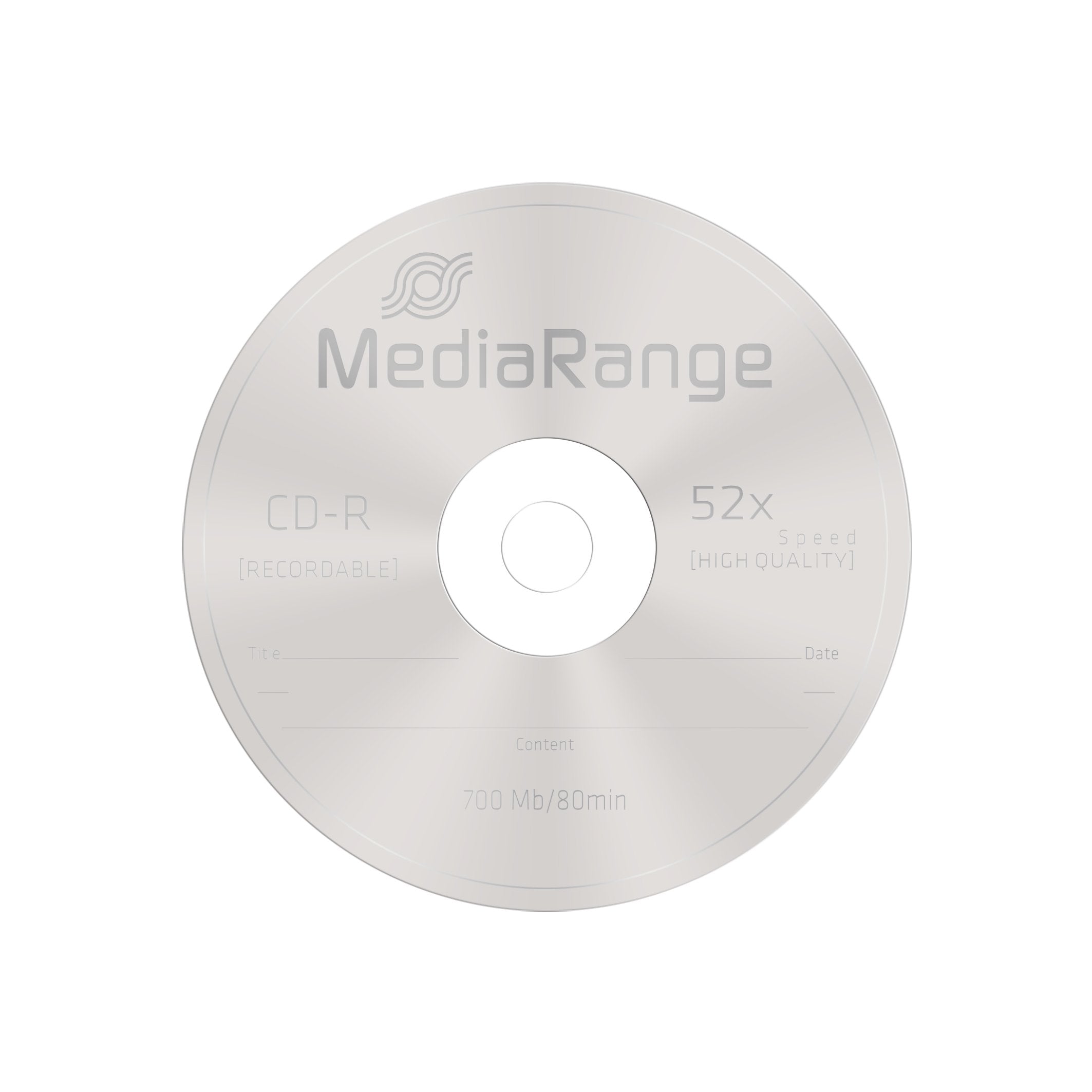 Mediarange Tarrina 25 Cd-R 700 Mb/80min