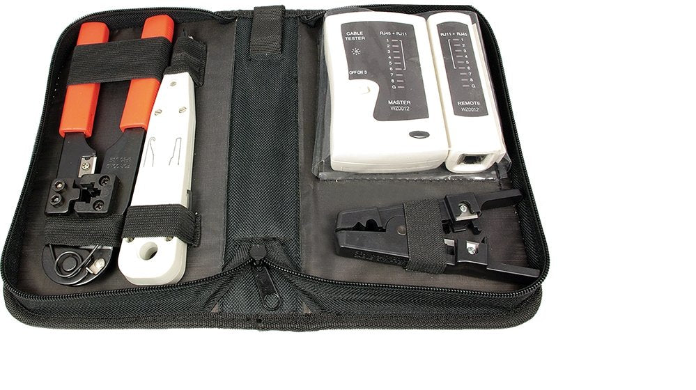 Logilink Kit De Herramientas Crimpadora Tester Pelacables Herramienta De Insercion Wz0012
