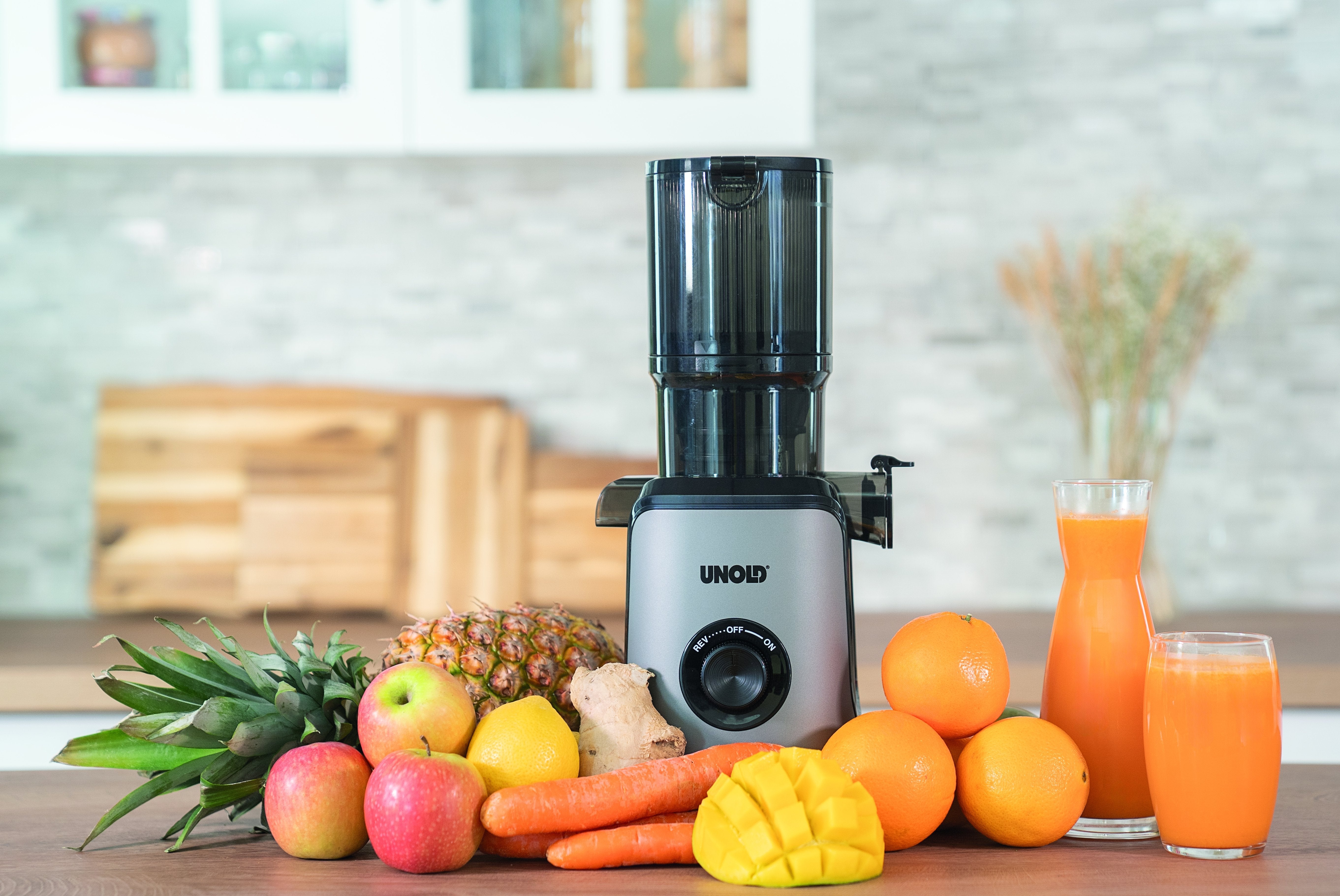 Exprimidor Sam De Lento Desollosado, Plata/Negro, 200 Vatios, Recipiente De Jugo 1 Litro 78275