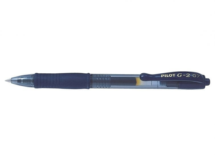 Caja De Bolígrafos De Tinta De Gel Retráctil Pilot G-2 12 Unidades Azules