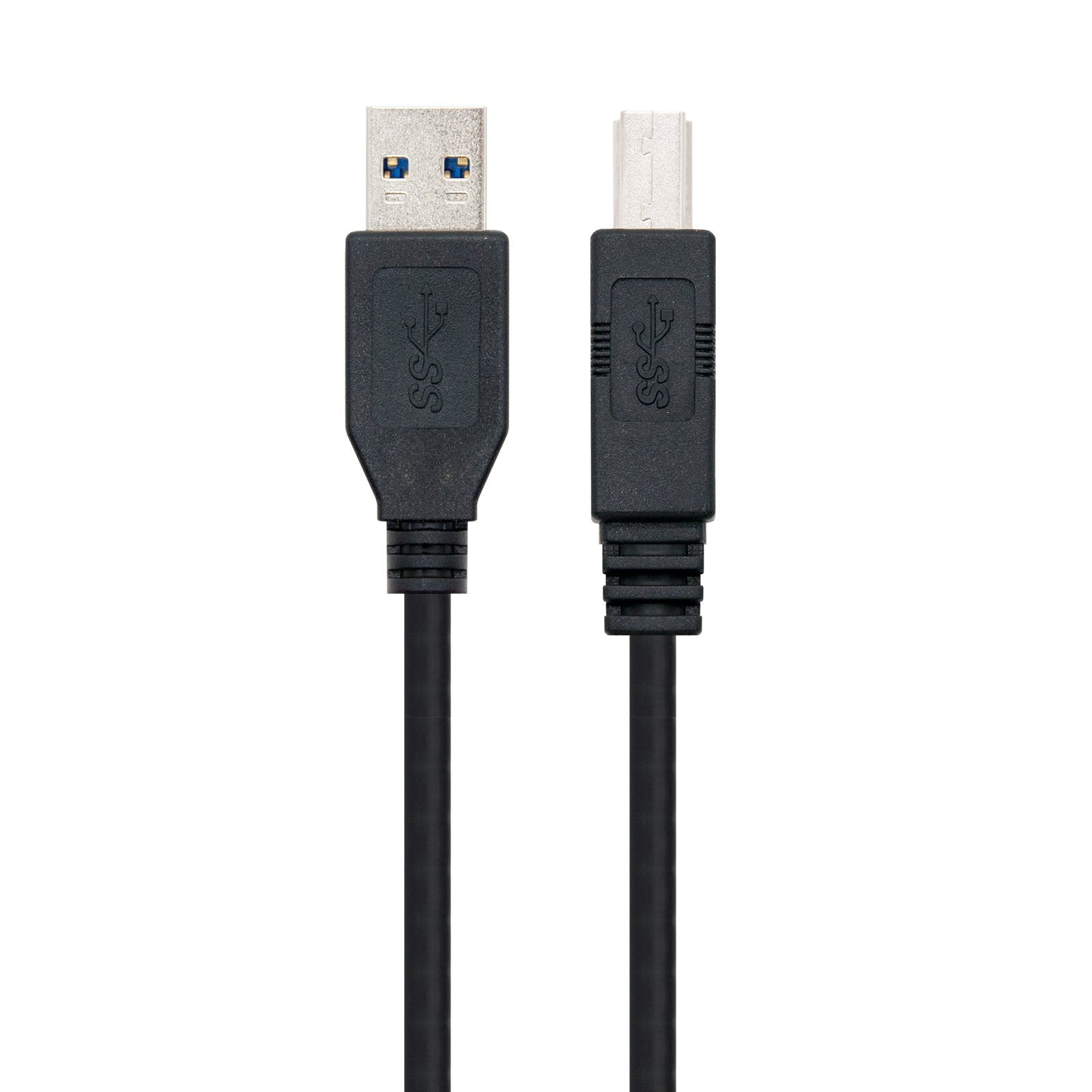EAN 8433281003866 - Nanocable 10.01.0802-BK cable USB USB 3.2 Gen 1 (3.1 Gen 1) 2 m USB A USB B Negro imagen 2
