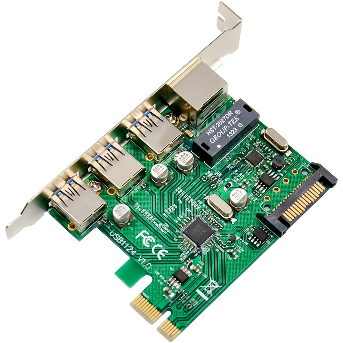 Inline Combokarte Gigabit Red Y Usb 3.2 Gen.1 - 1x Rj45 - 3x Usb-A