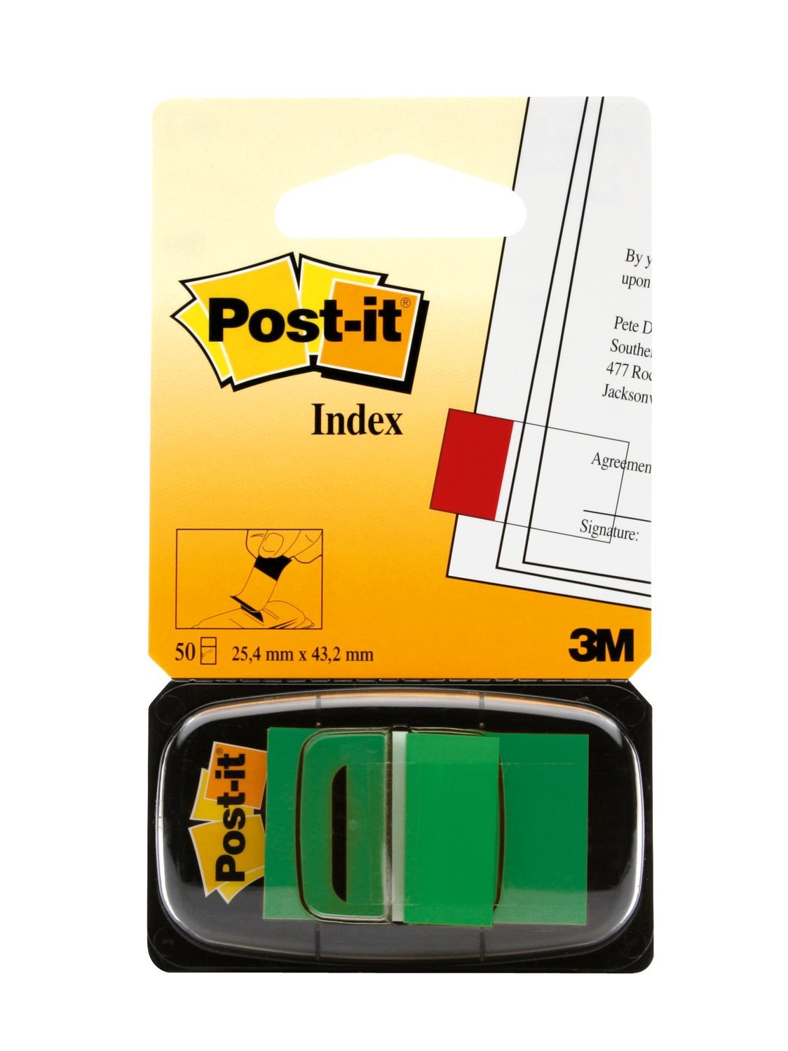 Marcador Index Post-It Mediano 3m Dispensador 50 Unidades Verde