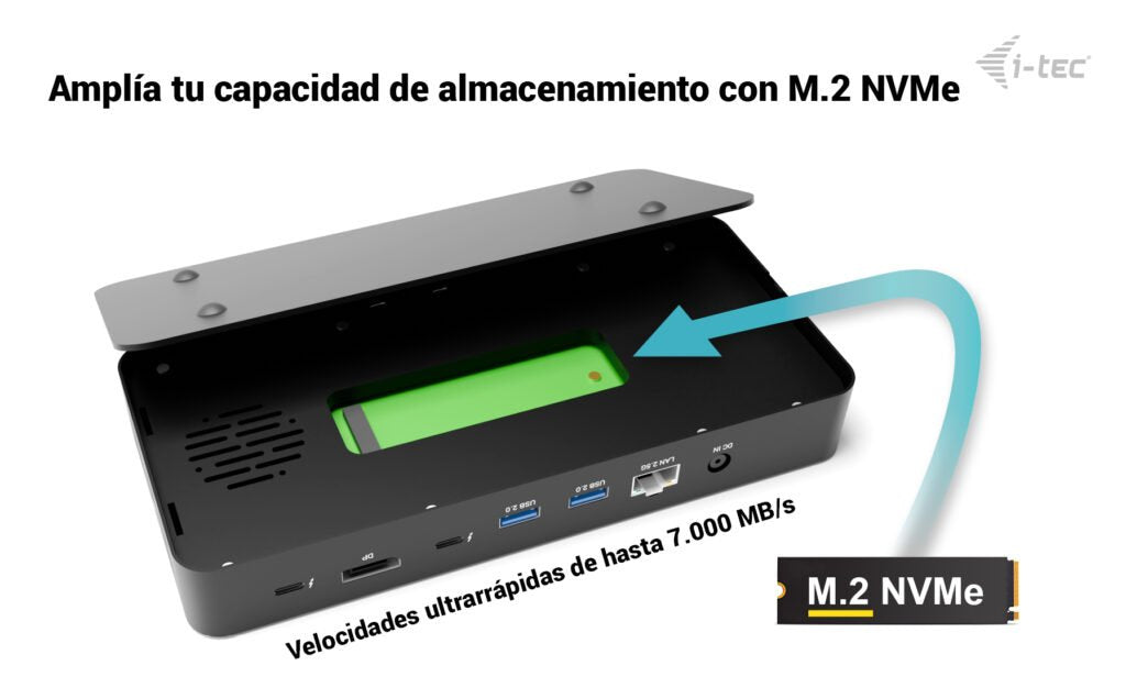 D I-Tec Tb5 Triple Displayds 2xtb5 1xdp 1x2,5glan 1xm.2 Slot 1xaudio Mic 2xusb-C Gen2 2xusb-A Gen2 2xusb 2.0 Sd+Tf Kartenleser Pd 140w