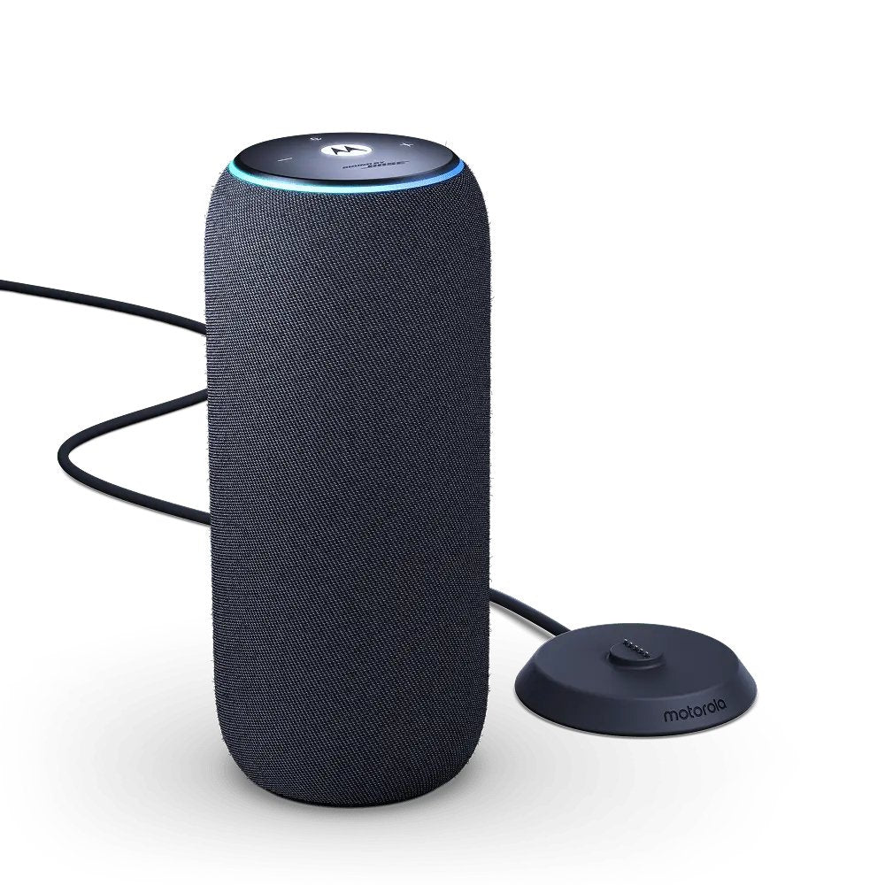 Motorola Moto Sound Flow Altavoz Para Uso Portátil Inalámbrico Bluetooth Wi-Fi Controlado Por Aplicación 30 Vatios 2 Vías Pantone Carbono