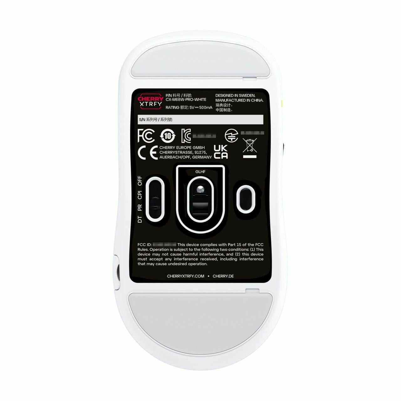 EAN 7340086914697 - CHERRY XTRFY CX-M68W-PRO-WHITE ratón Juego mano derecha RF inalámbrico 26000 DPI imagen 7
