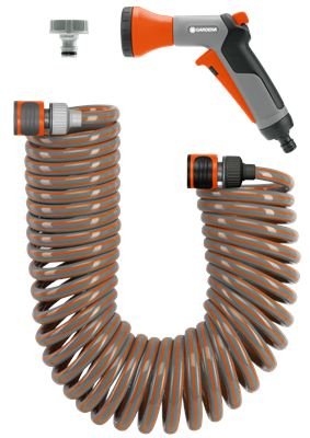 Kit Manguera Espiral Flexible De Riego. Longitud Total 10m Gardena
