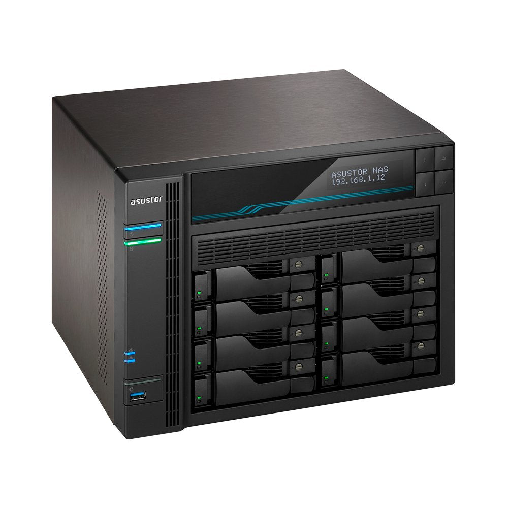 Servidor Nas Asustor As6508t 8 Bahias Atom C3538 Quad Core Denverton 2.1ghz 8gb 2x2.5gbe 2x10gbe Raid 0,1 Jbod Sata6gb Usb 3.0