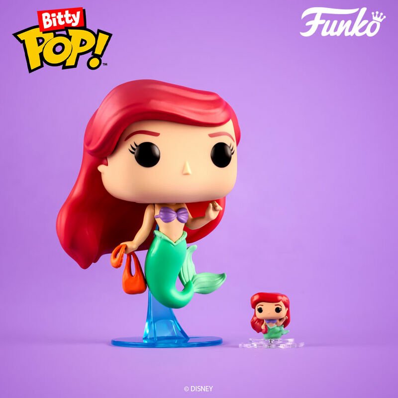 Blister 4 Figuras Bitty Pop Disney Princesas Ariel