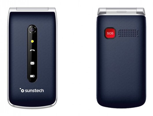 Telefono Senior Concha Sunstech Celt18bl P2.4 Usb Boton Sos Base Carga Fm Azul