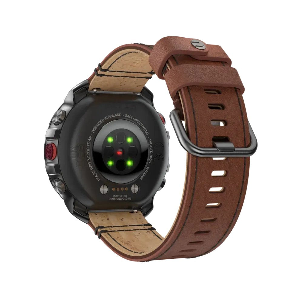 Polar Grit X2 Pro Titanium Brazowy Skórzany M/L
